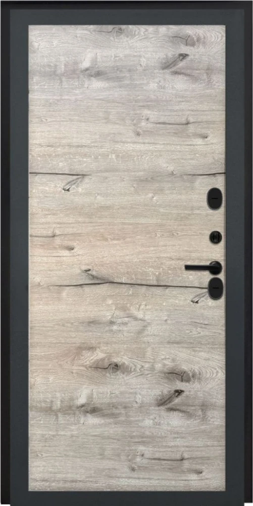 Входная дверь ДвериПРО L-Термо серебро Без фрезеровки Дуб пацифик горизонт DPRO200458 внутренняя сторона