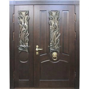 Дверь с кованными элементами DZ615